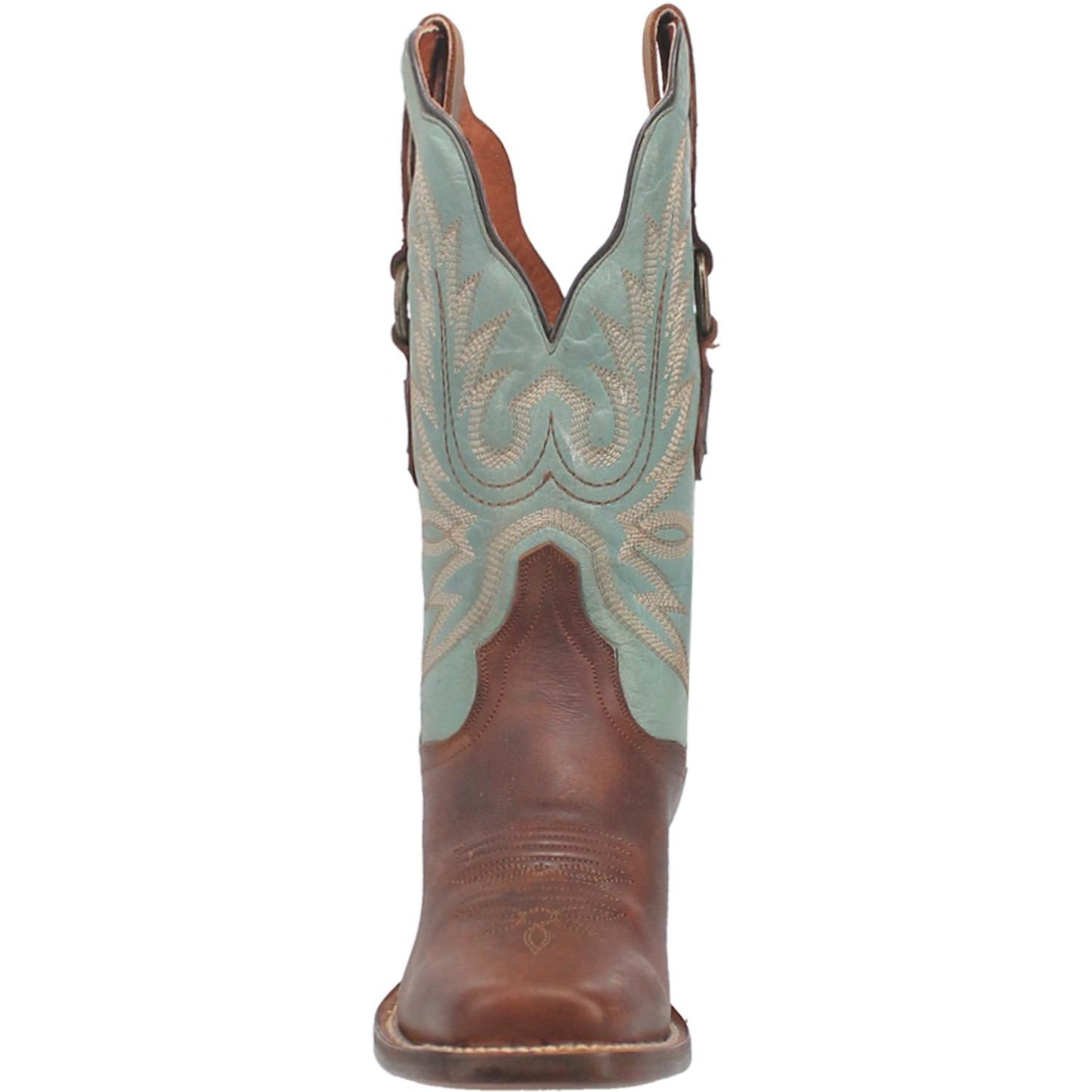 Dan Post Women’s DP4097 Tamra Brown & Turquoise Narrow Square Toe Cowgirl Boots