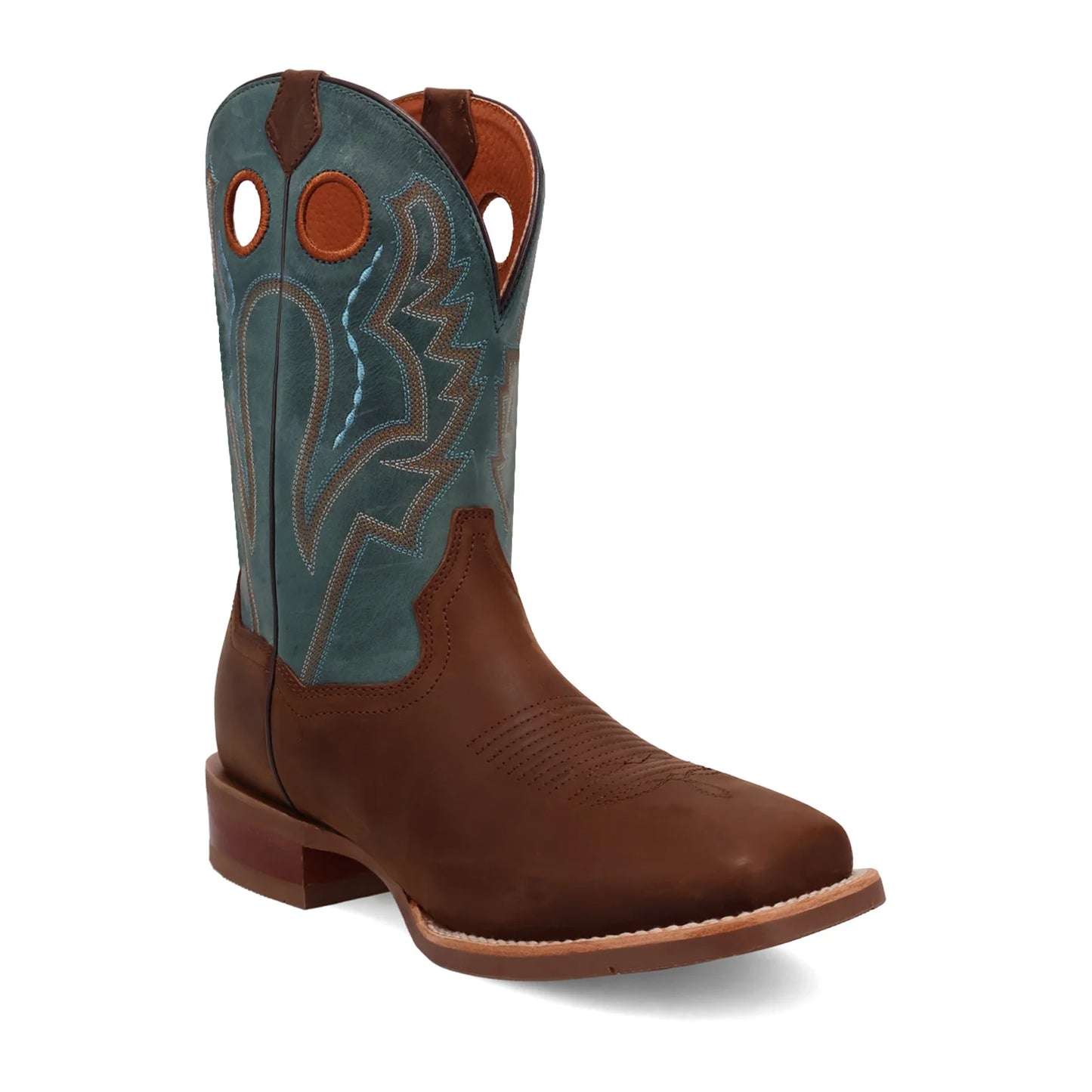 Dan Post Leighton DP5173 Men’s Leather Western Boots – Brown & Blue