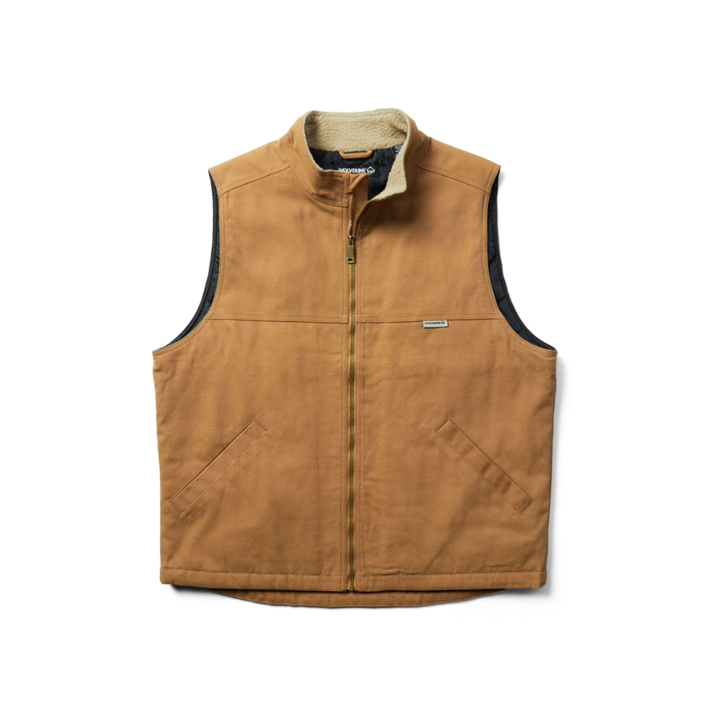 Wolverine W1207250-253 Men’s Sherpa Collar Vest, Whiskey