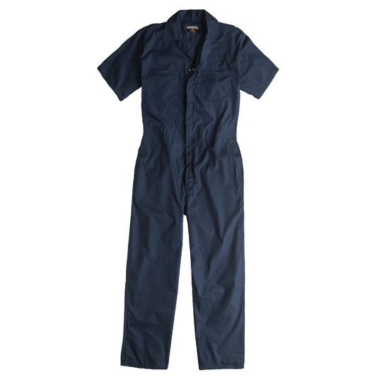 Walls YV12NA Men's Taft Short Sleeve Poplin Non-Insulated Work Coverall, Navy