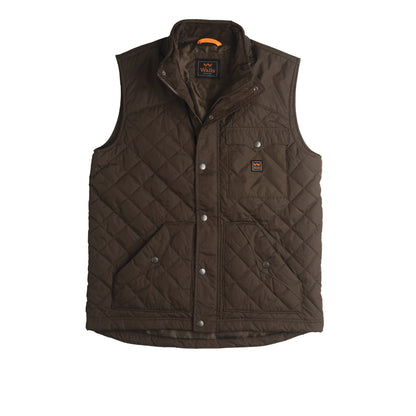 Walls YE29DA Men's Ranch Ruidosa Quilted Vest, Dark Walnut, Regular XL