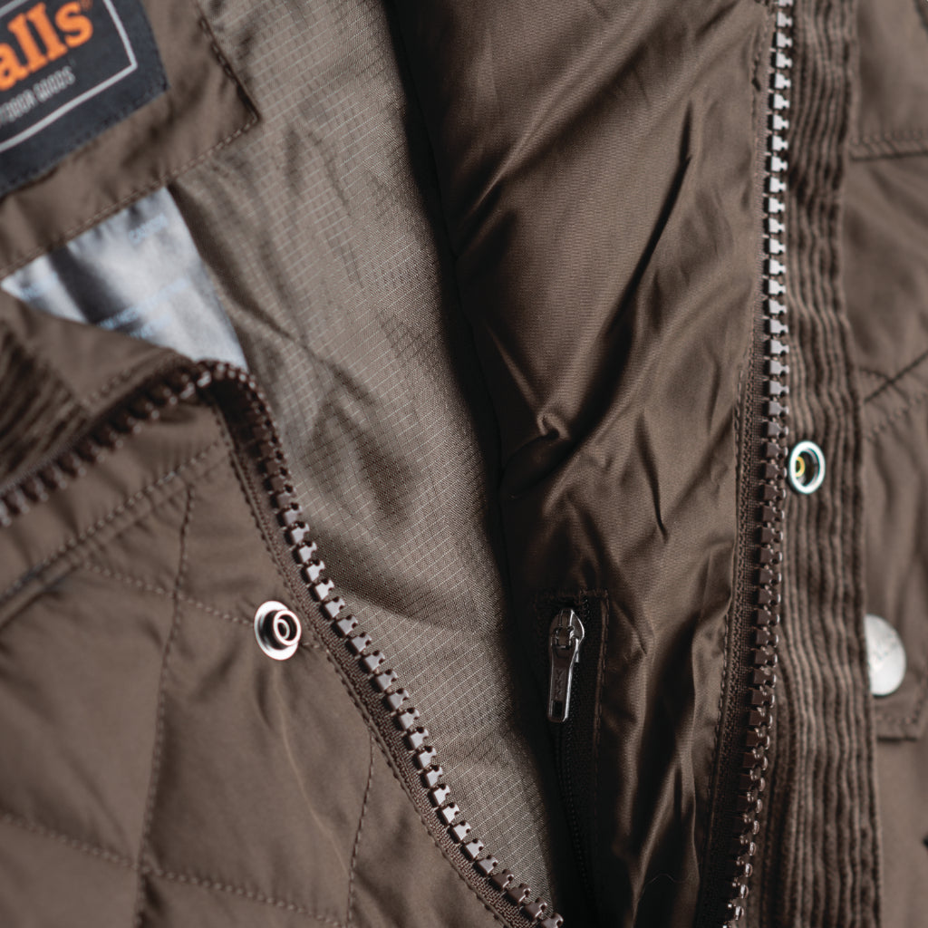Walls YE29DA Men's Ranch Ruidosa Quilted Vest, Dark Walnut, Regular XL
