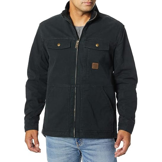 Walls YJ83MK Men's Vintage Lined Cotton Duck Jacket with Stretch, Washed Midnight Black, X-Large