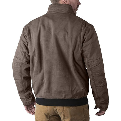 Walls YJ84BB Men's Sanded Duck Vintage Bomber Jacket, Washed Dark Brown, XX-Large
