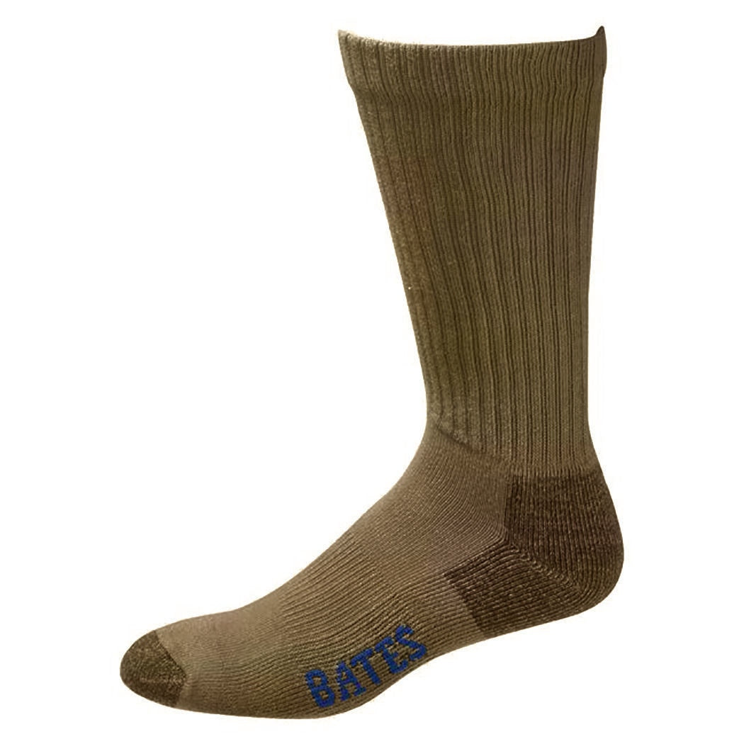 Bates Footwear Cotton Crew Coyote Brown 3 Pk Socks