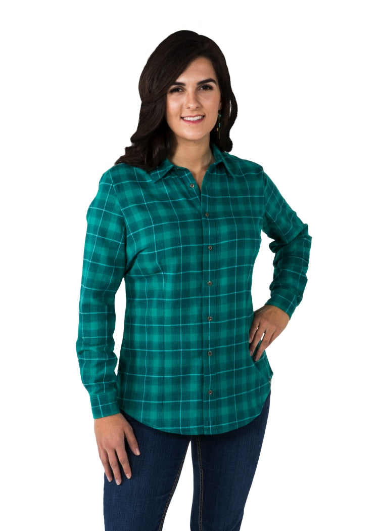 Noble Outfitters 21020-812 Womens Spruce Downtown Flannel Shirt