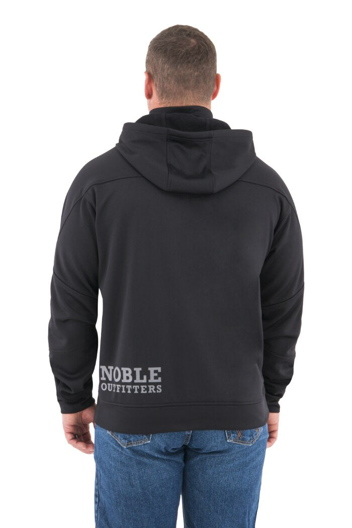 Noble Outfitters 18502-019 Mens Warmwear Quarter Zip Black Hoodie Jacket