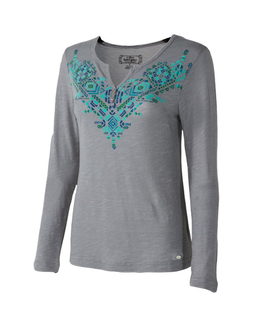 Noble Outfitters 21529-014 Womens Free Spirit Henley Shirt