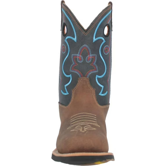 Dan Post DP6050 Women's Jesse Broad Square Toe Western Boots – Brown/Blue