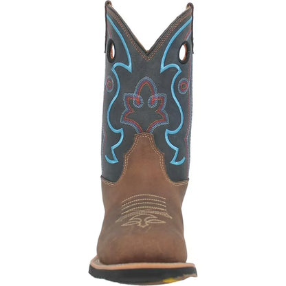 Dan Post DP6050 Women's Jesse Broad Square Toe Western Boots – Brown/Blue