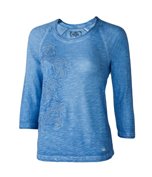 Noble Outfitters 21530-774 Womens Washed Horses Shirt