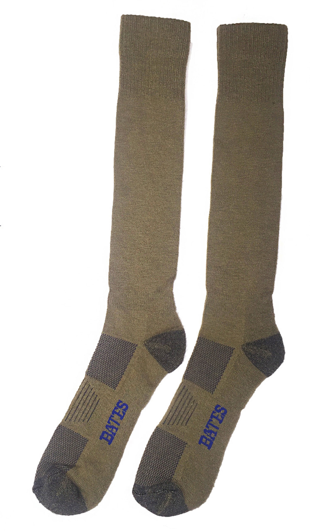 BATES ALL CLIMATE LIGHTWEIGHT OVER THE CALF ARMY BROWN 1 PK SOCKS Made in the USA