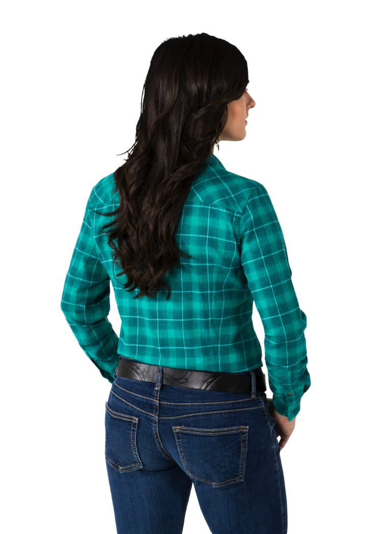 Noble Outfitters 21020-812 Womens Spruce Downtown Flannel Shirt