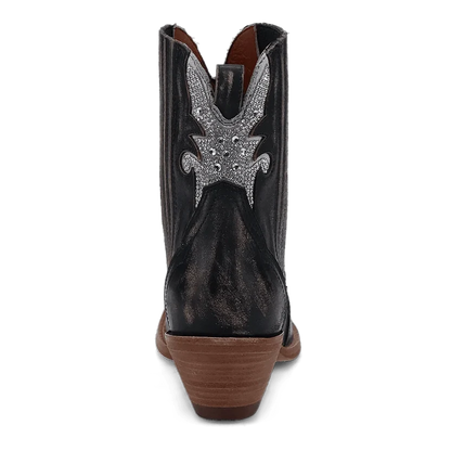 Dan Post DP5125 Women's Black Crystal Leather Bootie Western Boots
