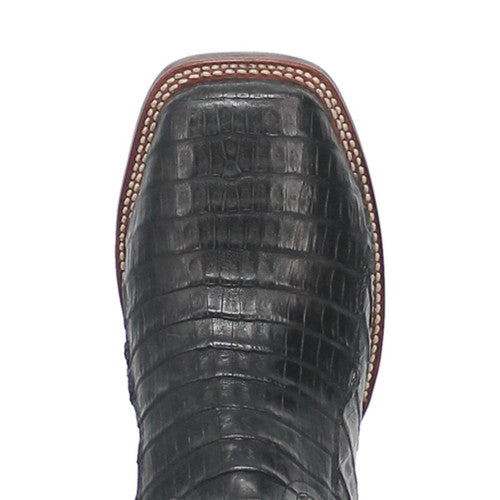 Dan Post Men’s MFDP4305 Kingsly Genuine Caiman Square Toe Western Boots Black