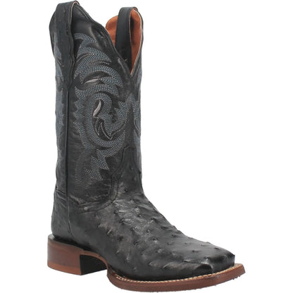Dan Post Women’s DP3009 Kylo Full Quill Ostrich Square Toe Cowgirl Boots Black