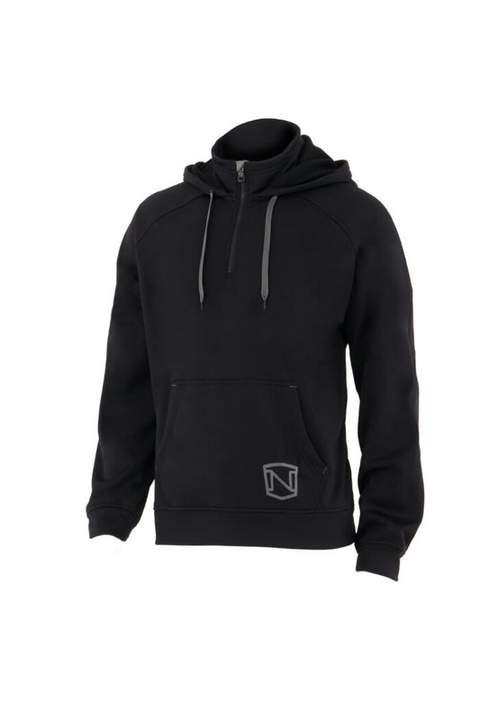 Noble Outfitters 18502-019 Mens Warmwear Quarter Zip Black Hoodie Jacket