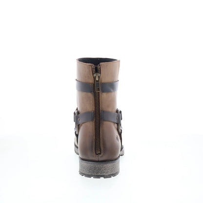 Dingo Di321-BRO Men’s American Spirit Brown Leather Zipper Casual Dress Boots