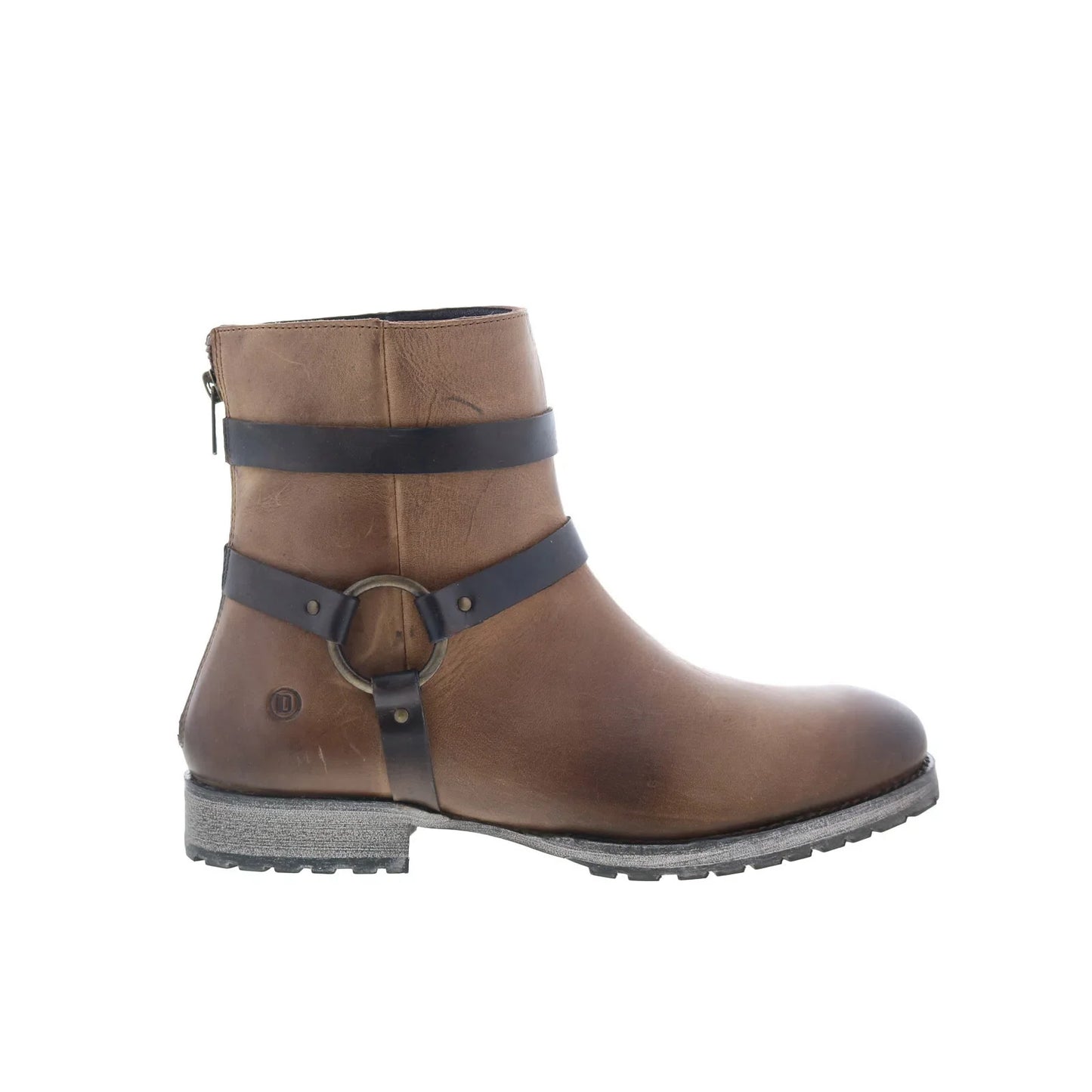 Dingo Di321-BRO Men’s American Spirit Brown Leather Zipper Casual Dress Boots