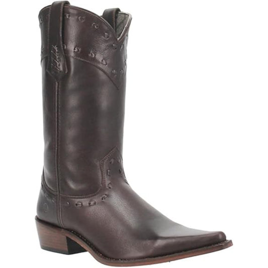 Dingo Mens Stagecoach Snip Toe Brown Mid Calf Boot