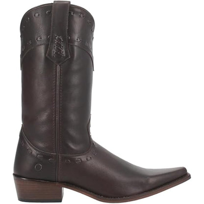Dingo Mens Stagecoach Snip Toe Brown Mid Calf Boot