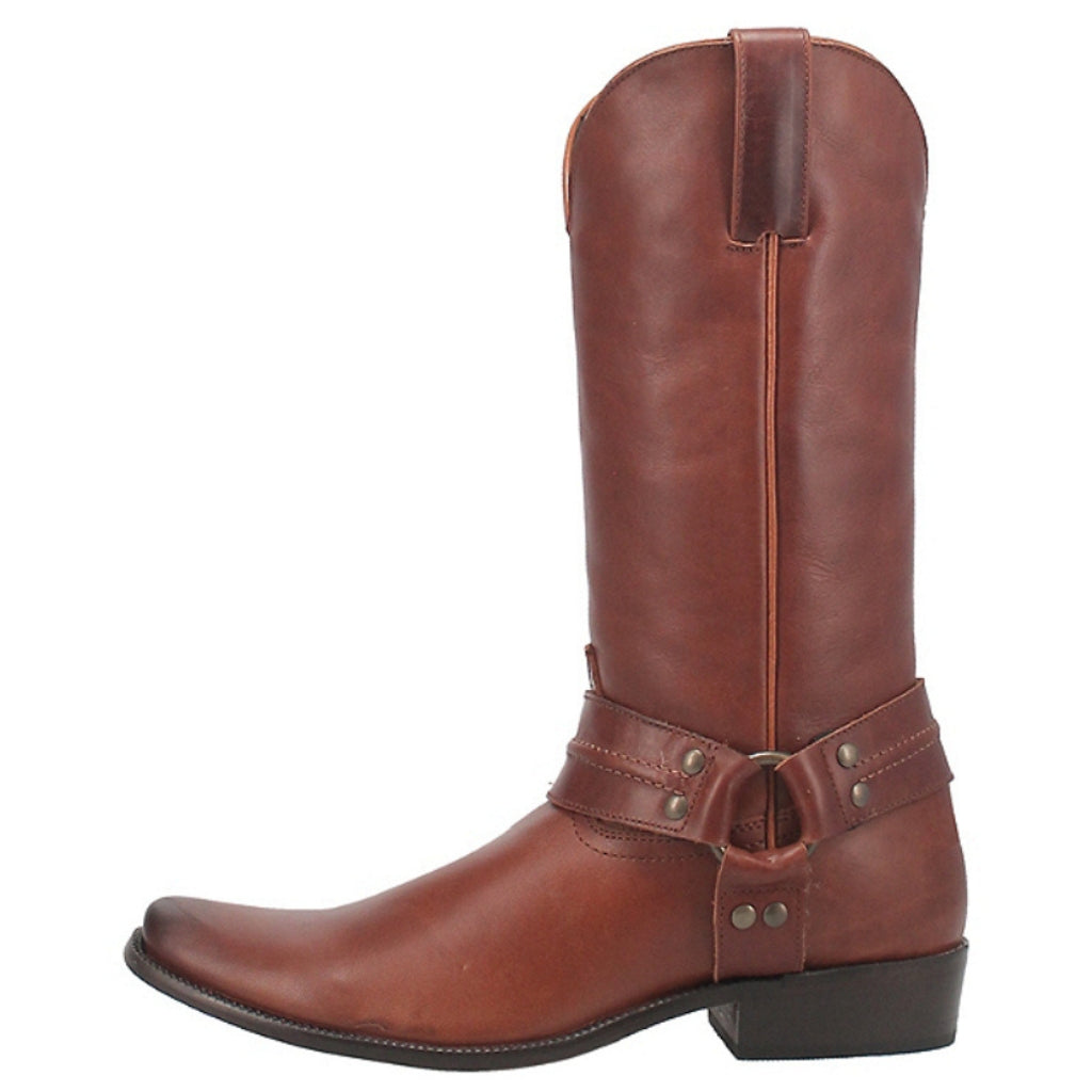 Dingo Mens Hombre Square Toe Western Boot-Cognac