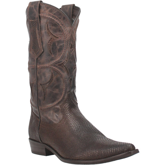 Dingo Mens Dodge City Cowboy Brown Leather Snip Toe Boot