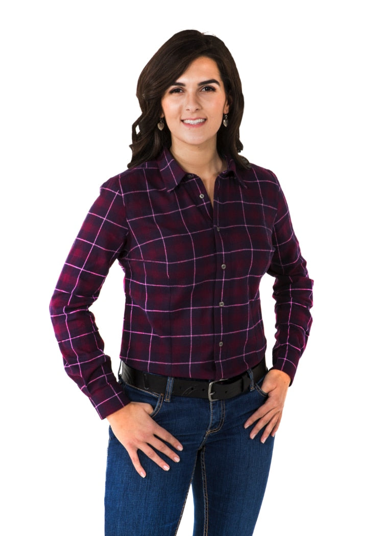 Noble Outfitters 21020-440 Womens Downtown Flannel Long Sleeve Shirt