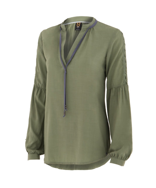 Noble Outfitters 21007-817 Womens Folklore Peasant Top Shirt