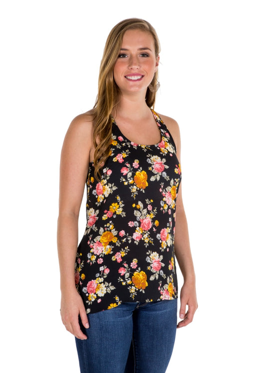 Noble Outfitters 20004-066 Womens Floral Charlotte Tank Shirt