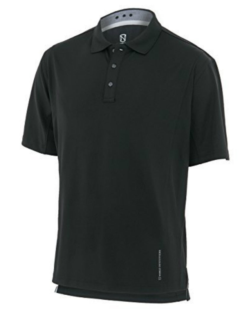 Noble Outfitters 12500-019 Mens Coolflo Performance Black Polo Shirt