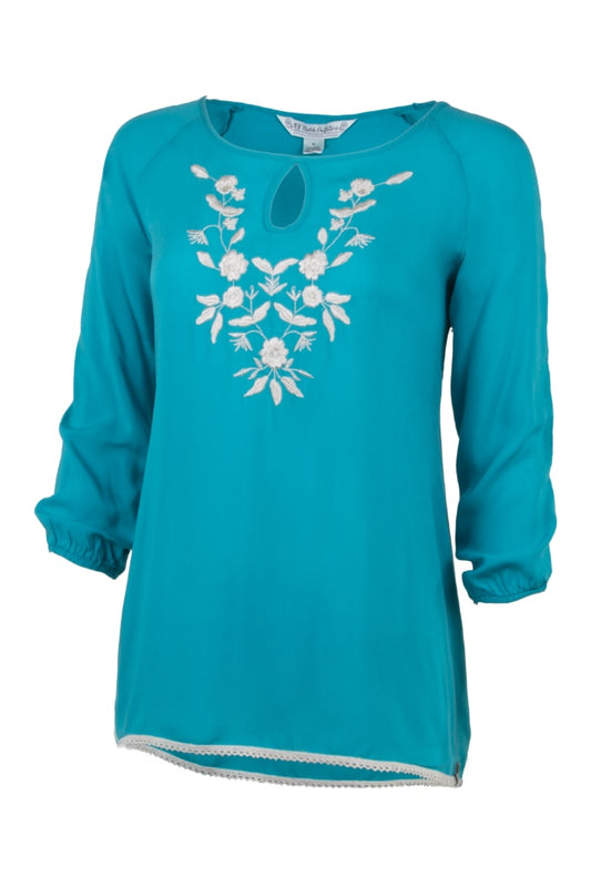 Noble Outfitters 21026-833 Womens Jolene Peasant Top Shirt