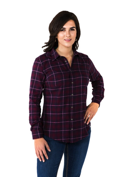 Noble Outfitters 21020-440 Womens Downtown Flannel Long Sleeve Shirt