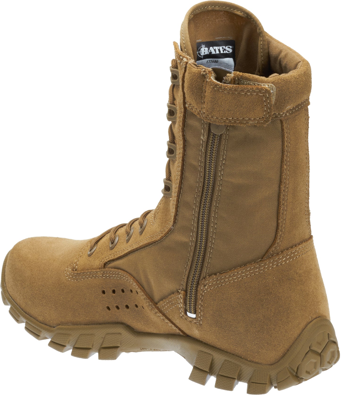 Bates 22680 Mens Cobra 8" Coyote Side Zip Hot Weather Jungle Boot