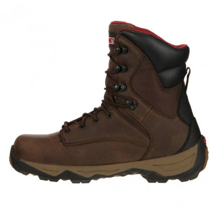 Rocky RKK0118 Mens 8" Retraction Waterproof Slip-Resistant Lugged Outsole Work Boot