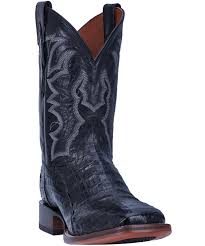Dan Post Men’s MFDP4305 Kingsly Genuine Caiman Square Toe Western Boots Black