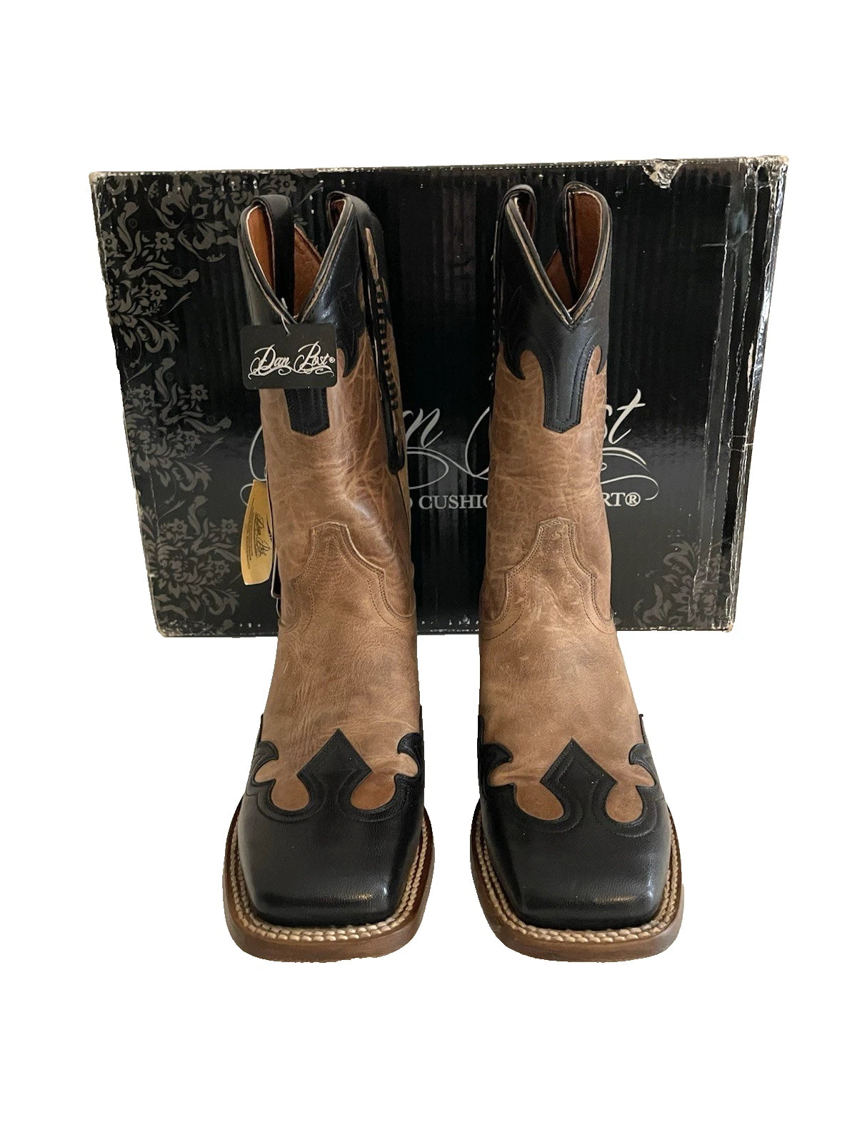 Dan Post DP4986 Women's Kinsel Leather Square Toe Brown Western Boots