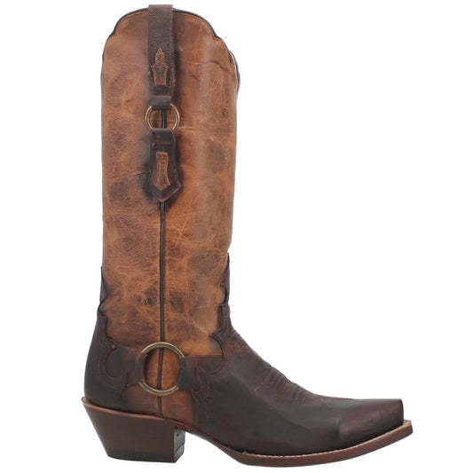 Dan Post Women’s Gemma DP4384 Medium Brown Snip Toe Western Boots – Cowgirl Boots